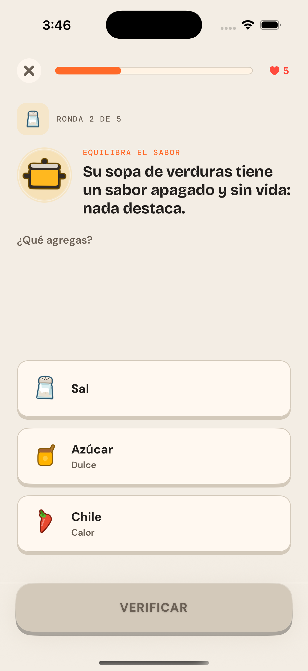 Una lección interactiva