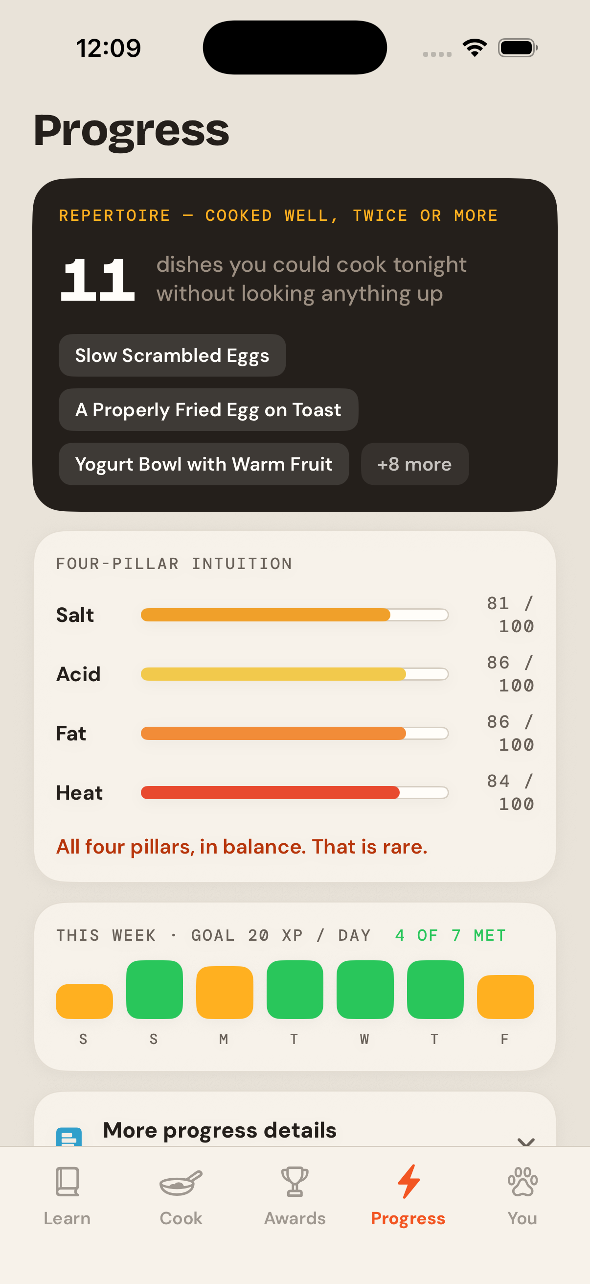 Progress & flavor intuition